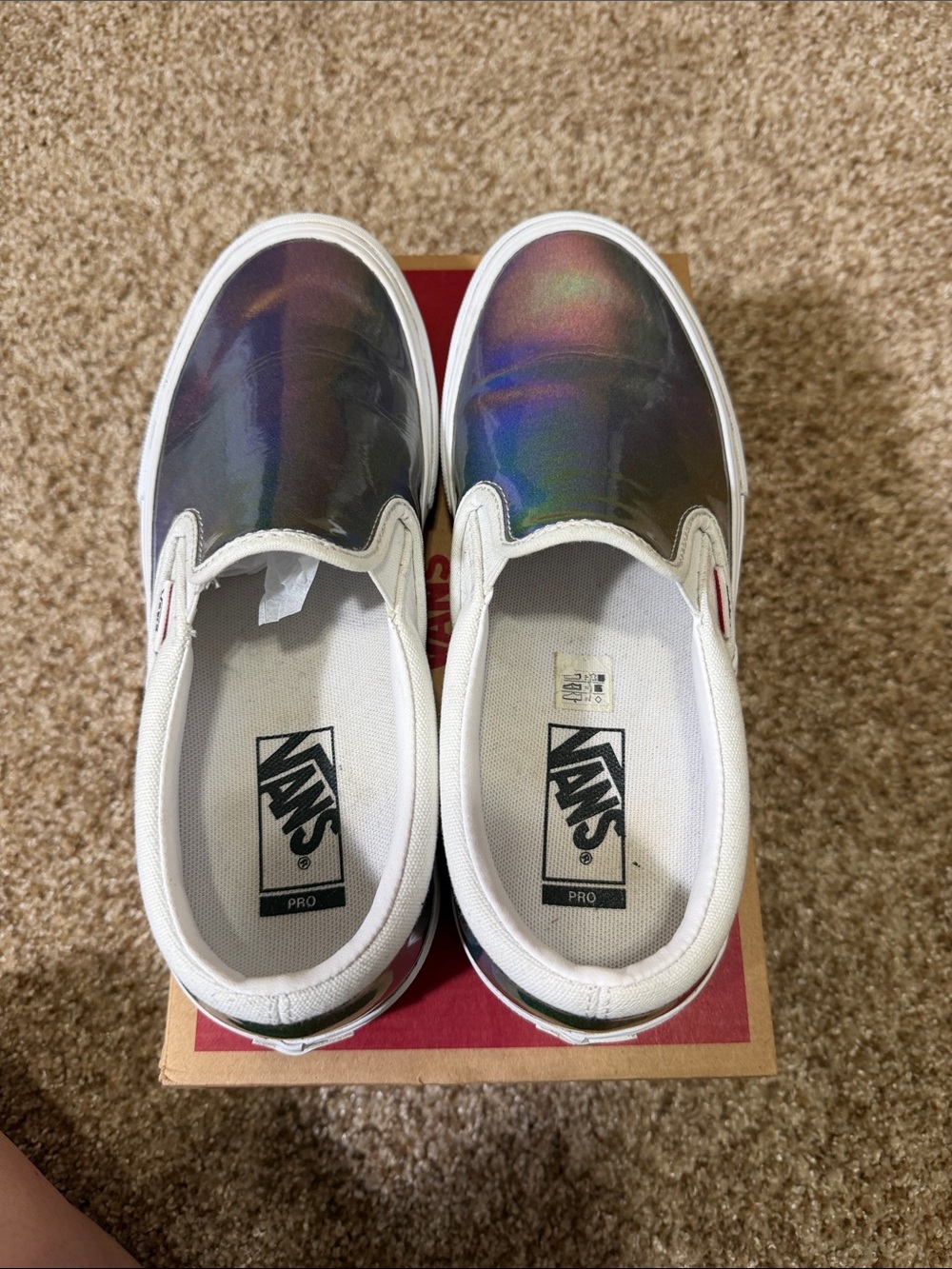 🌈VANS Slip-On Pro - Silver Rainbow 9.5W🌈 - Picture 3 of 7